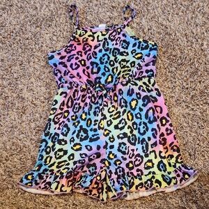 SHEIN Multicolor Leopard Print Kids Romper